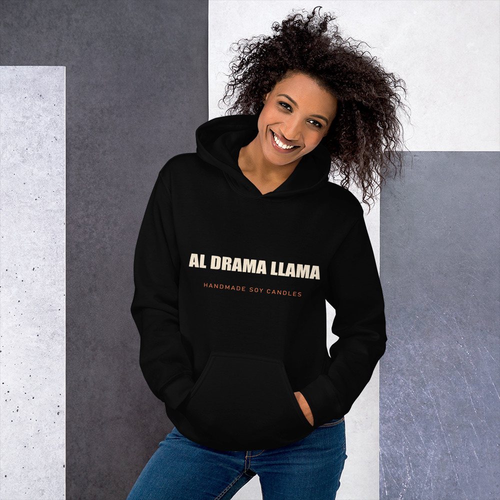 Al Drama Llama Wordmark Hoodie Front