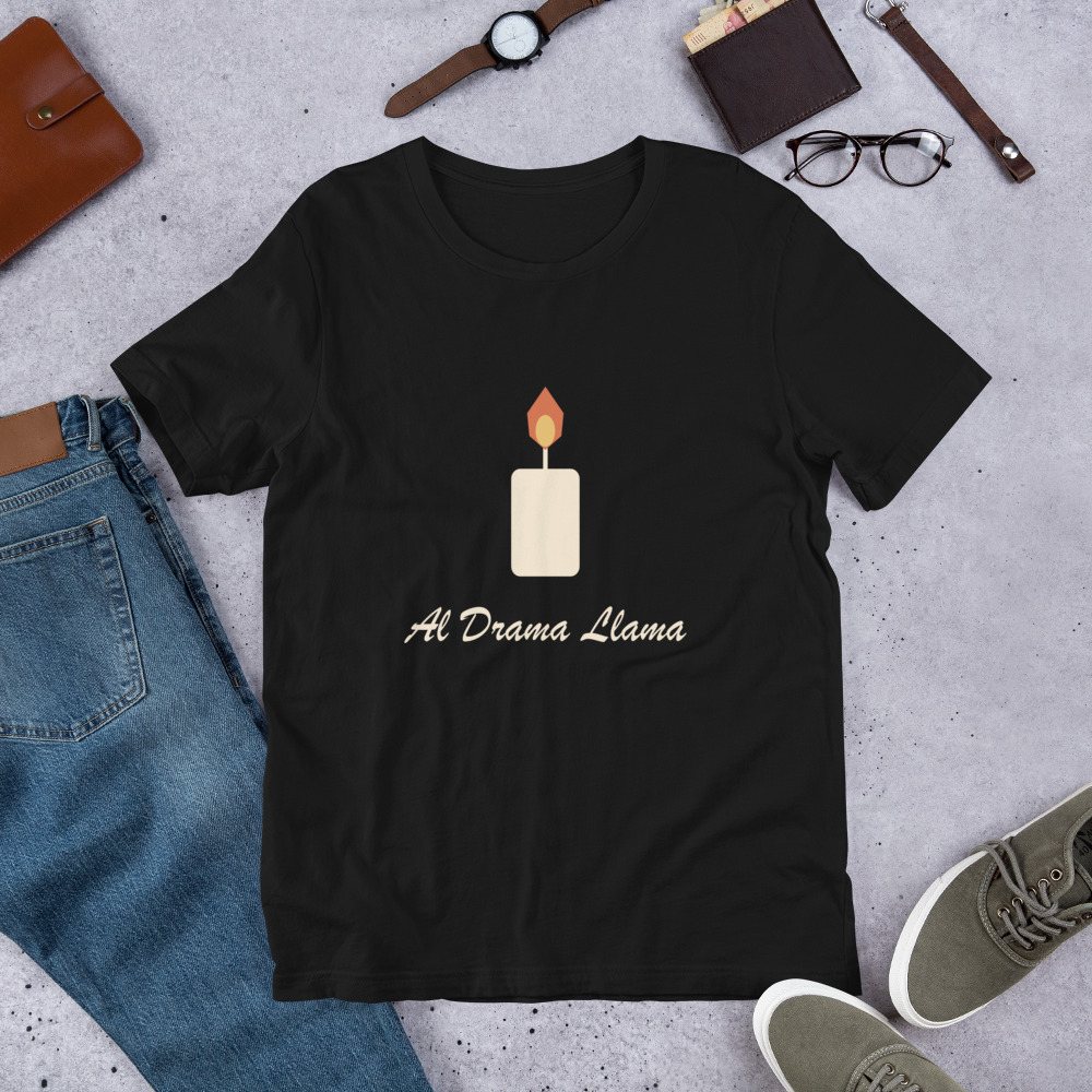 Al Drama Llama Candle Tee Front