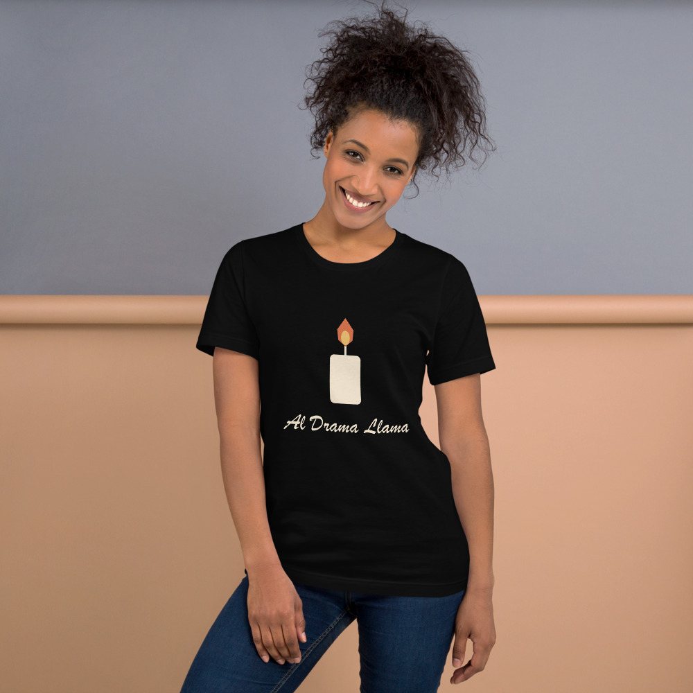 Al Drama Llama Candle Tee Front