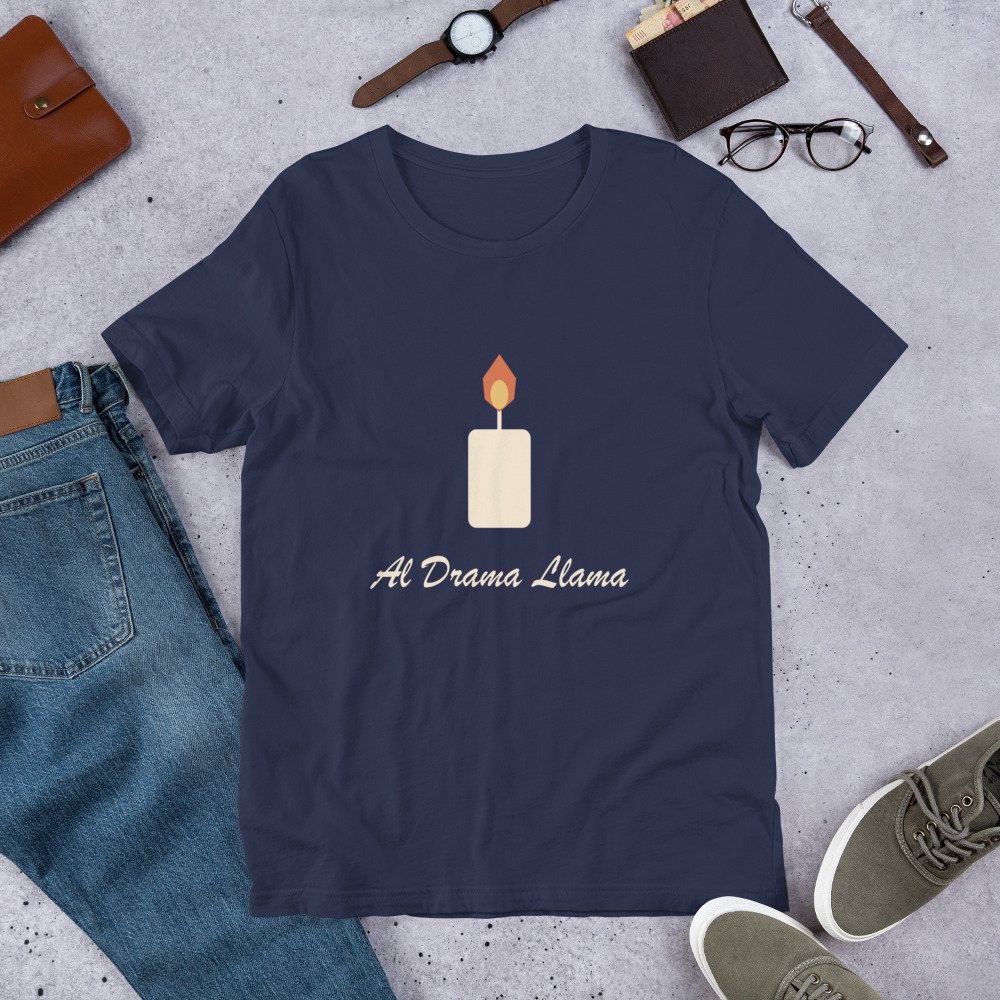 Al Drama Llama Candle Tee Front
