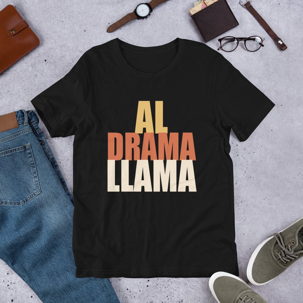 Al Drama Llama Stacked Tee Front