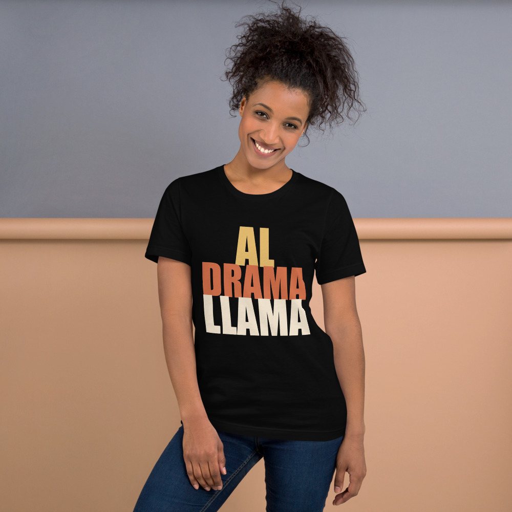 Al Drama Llama Stacked Tee Front