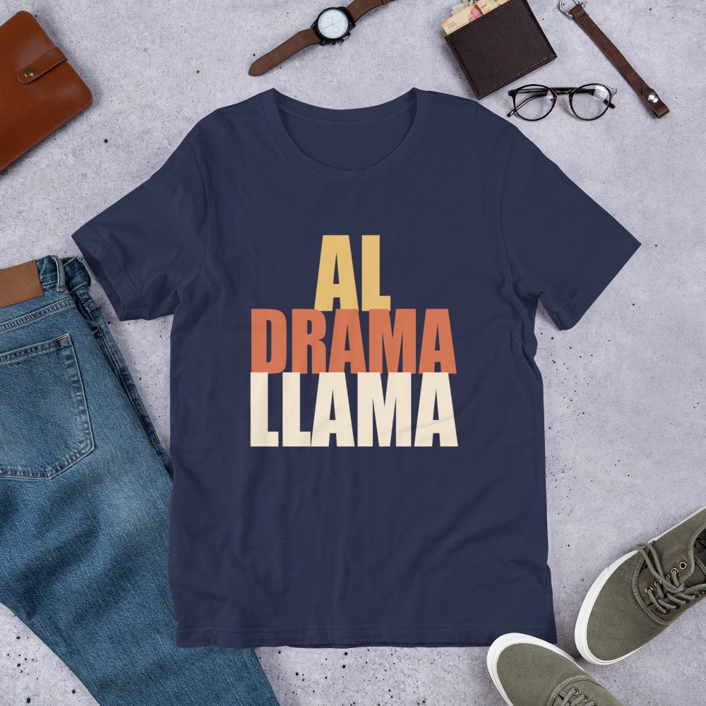 Al Drama Llama Stacked Tee Front