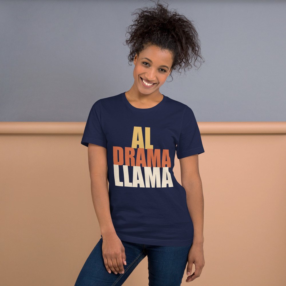 Al Drama Llama Stacked Tee Front