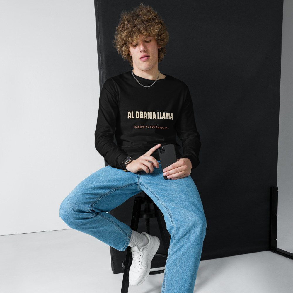 Al Drama Llama Wordmark Long Sleeve Tee Front