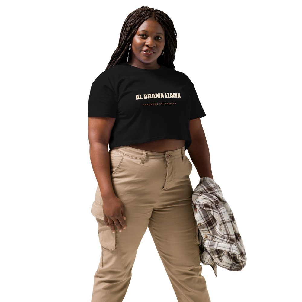 Al Drama Llama Wordmark Crop Top Front