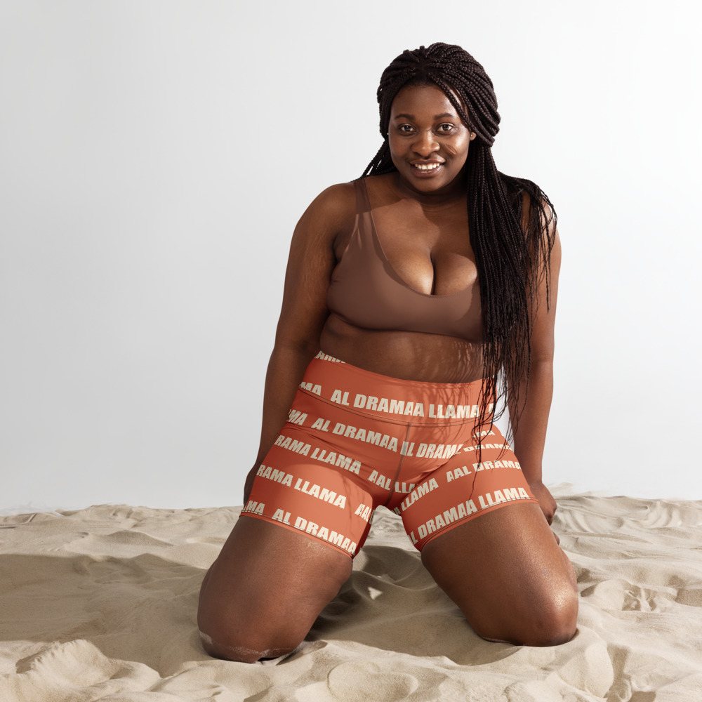 Al Drama Llama Wordmark Yoga Shorts Front
