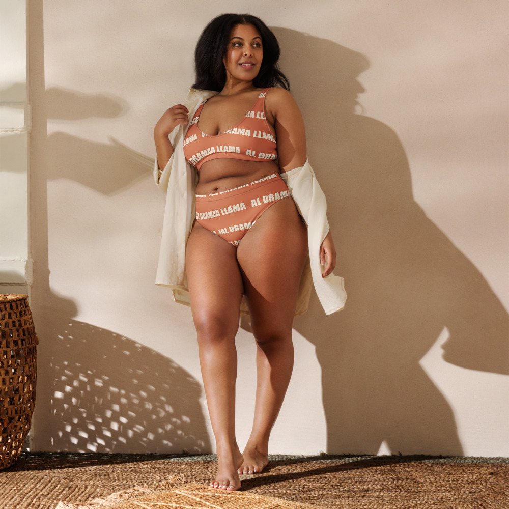 Al Drama Llama Wordmark Bikini Front