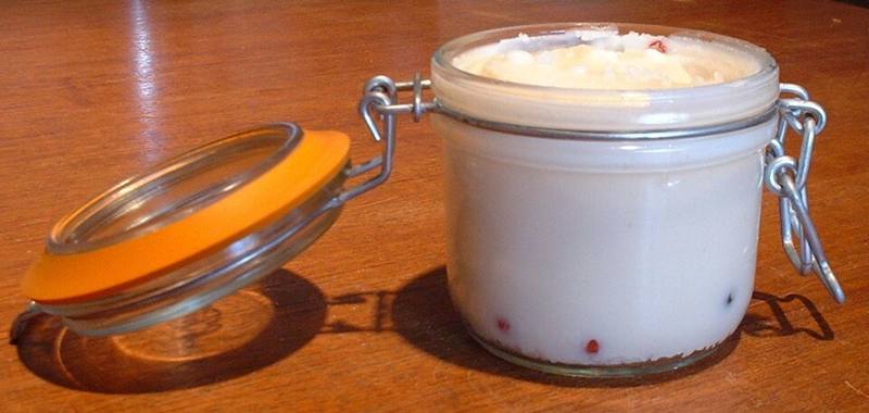 A block of tallow, the animal fat once used for candles