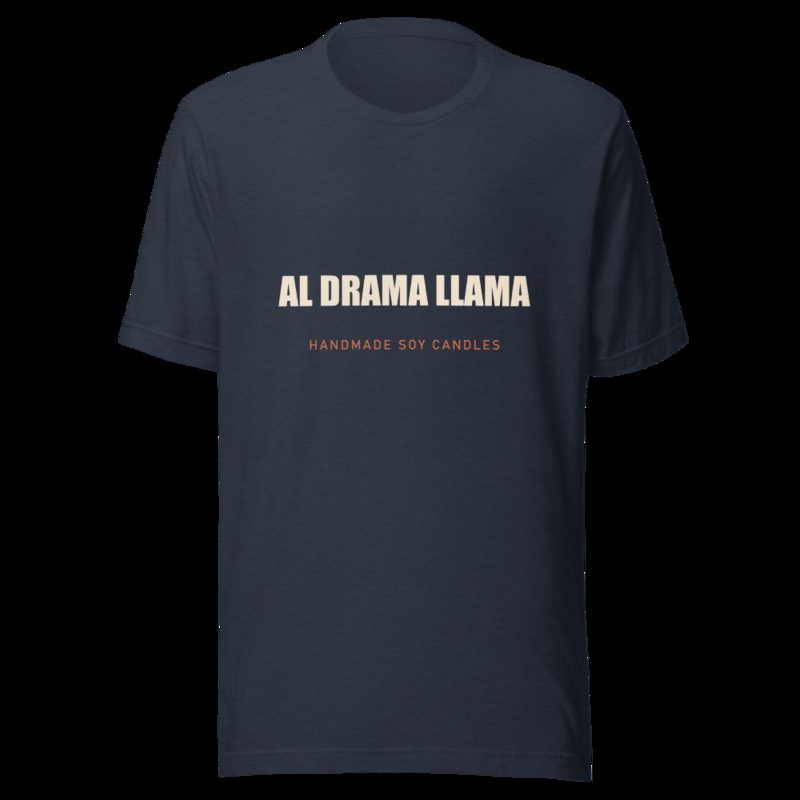 Al Drama Llama Wordmark Tee Heather Navy