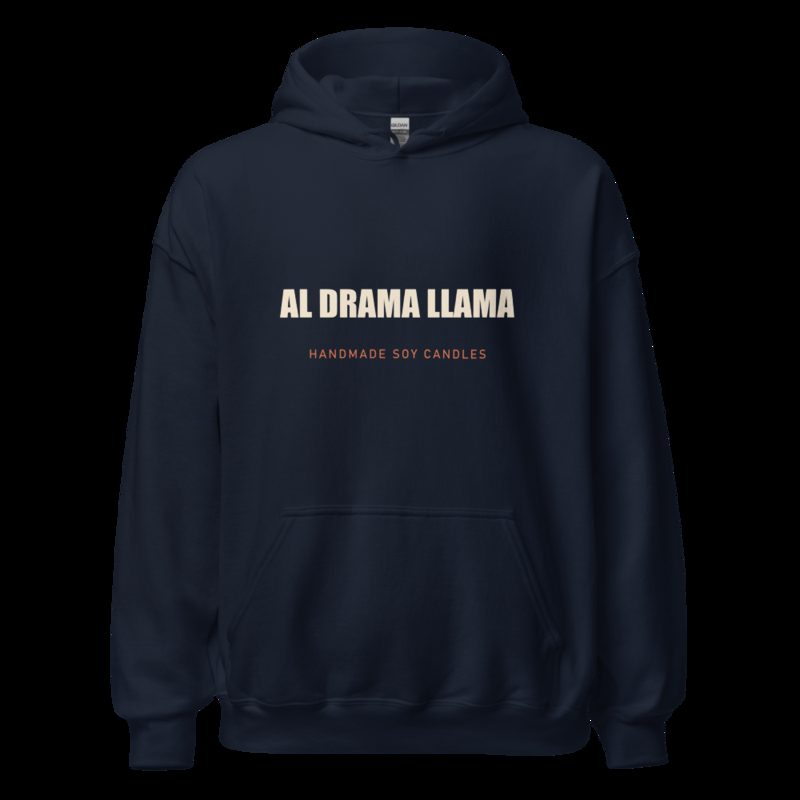 Al Drama Llama Wordmark Hoodie Navy