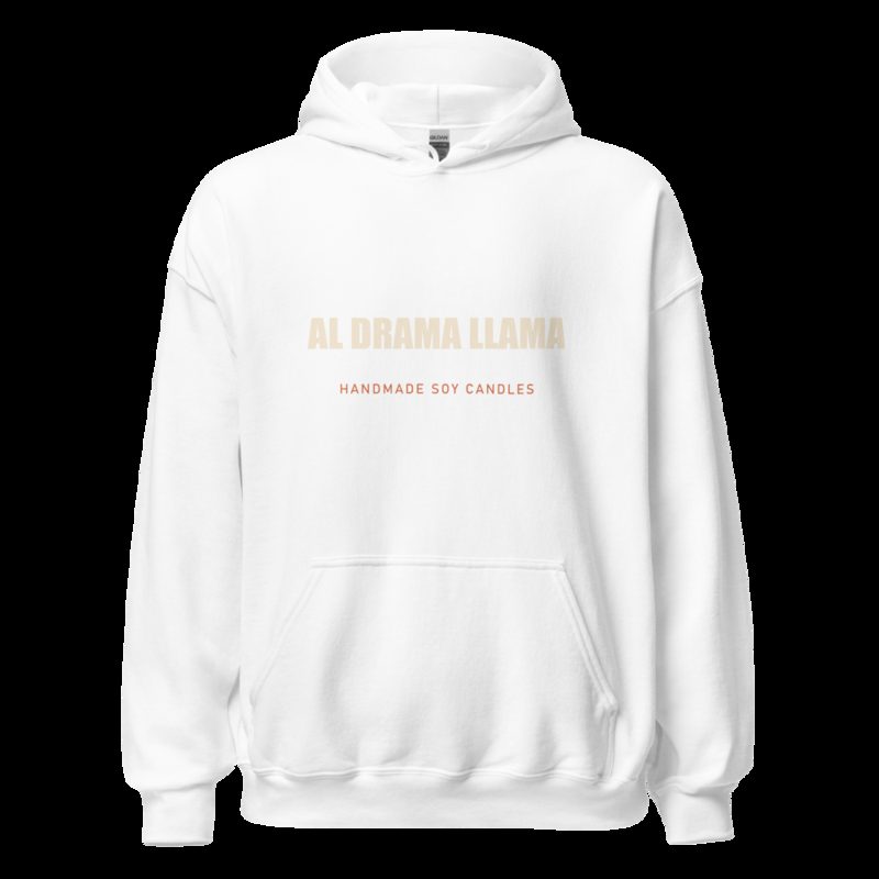 Al Drama Llama Wordmark Hoodie White