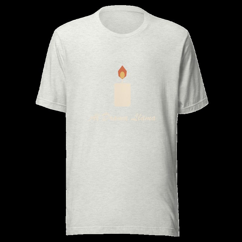 Al Drama Llama Candle Tee Ash