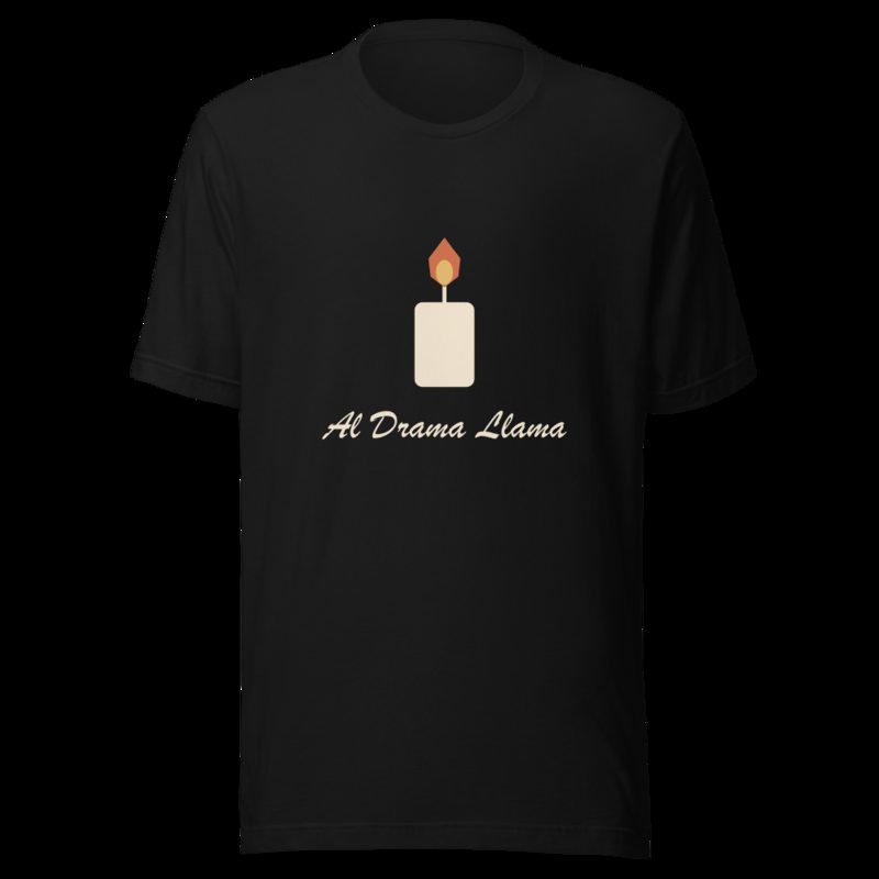 Al Drama Llama Candle Tee Black