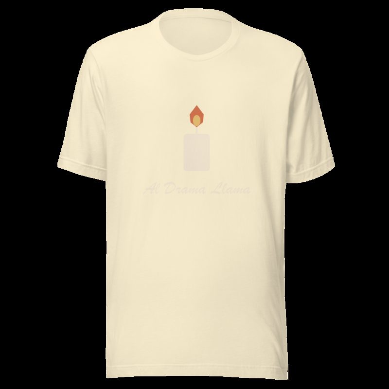Al Drama Llama Candle Tee Natural