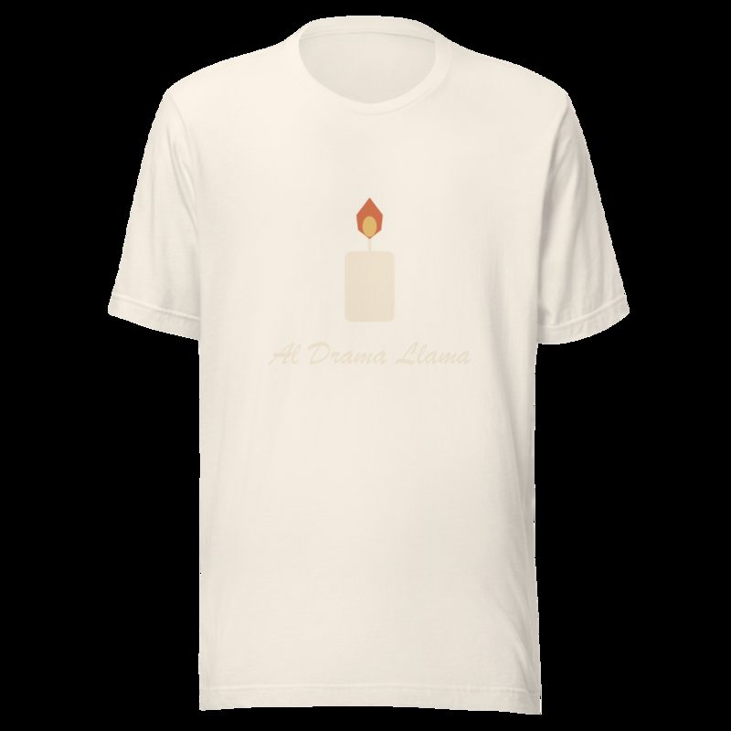 Al Drama Llama Candle Tee Vintage White