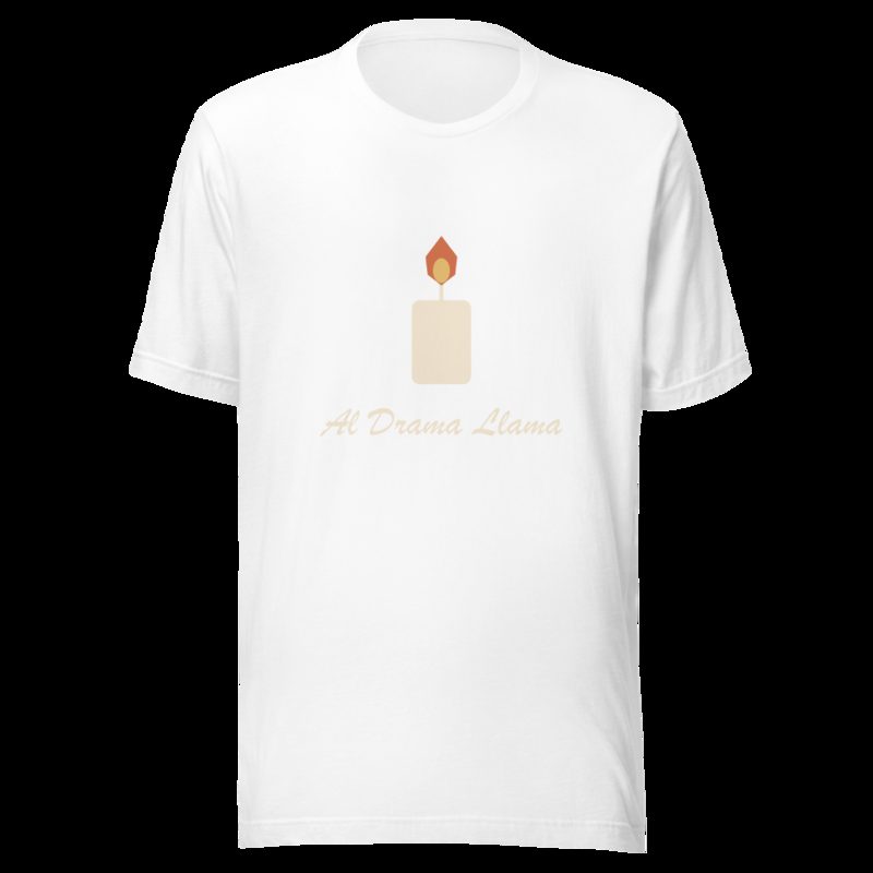 Al Drama Llama Candle Tee White