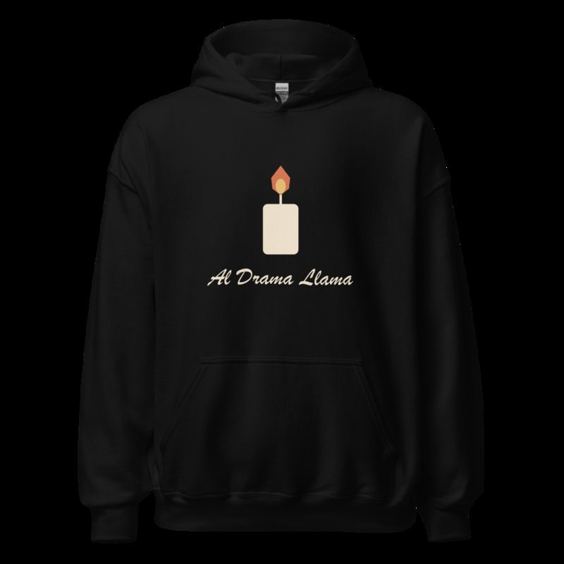 Al Drama Llama Candle Hoodie Black