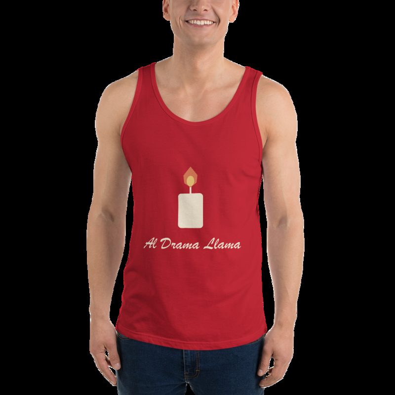 Al Drama Llama Candle Tank Red