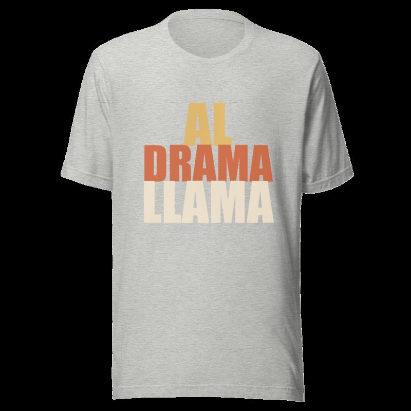 Al Drama Llama Stacked Tee Athletic Heather
