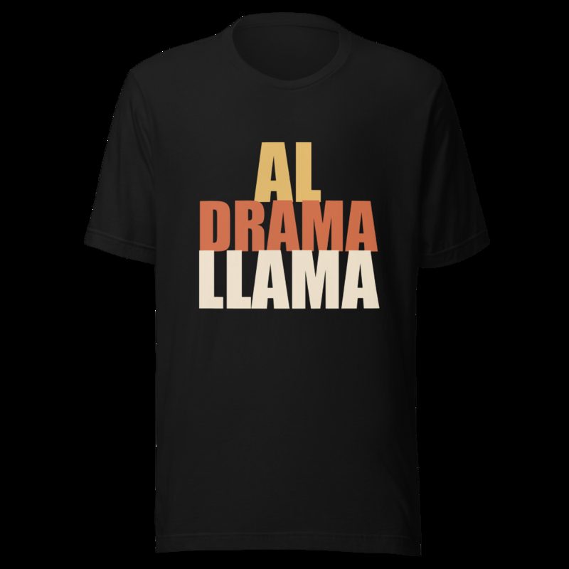 Al Drama Llama Stacked Tee Black