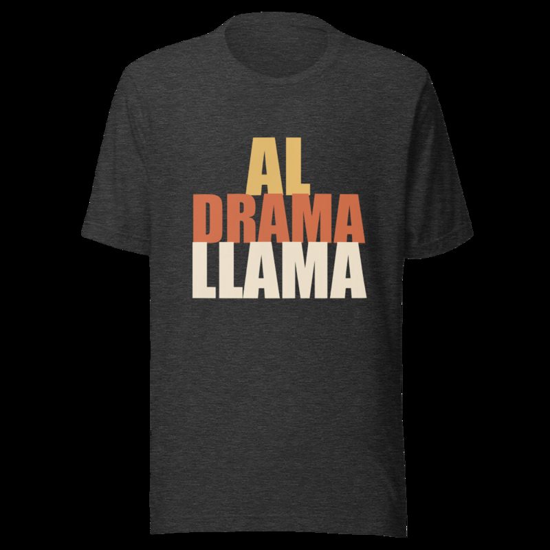 Al Drama Llama Stacked Tee Dark Grey Heather