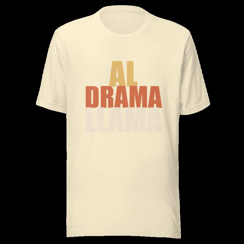 Al Drama Llama Stacked Tee Natural