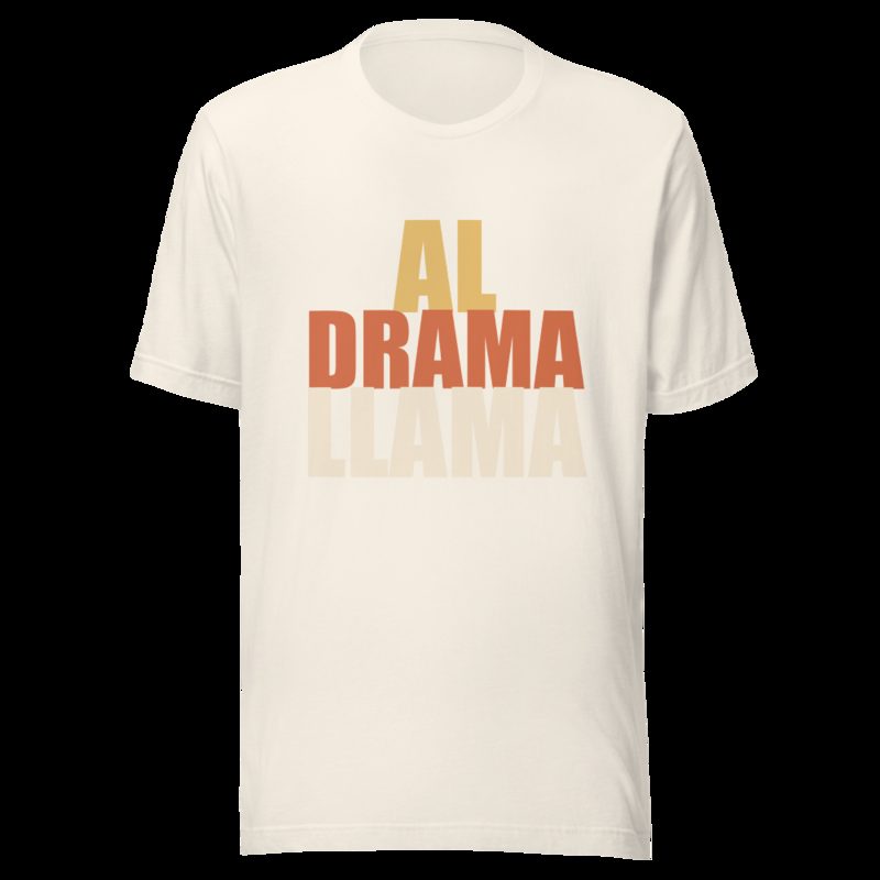 Al Drama Llama Stacked Tee Vintage White
