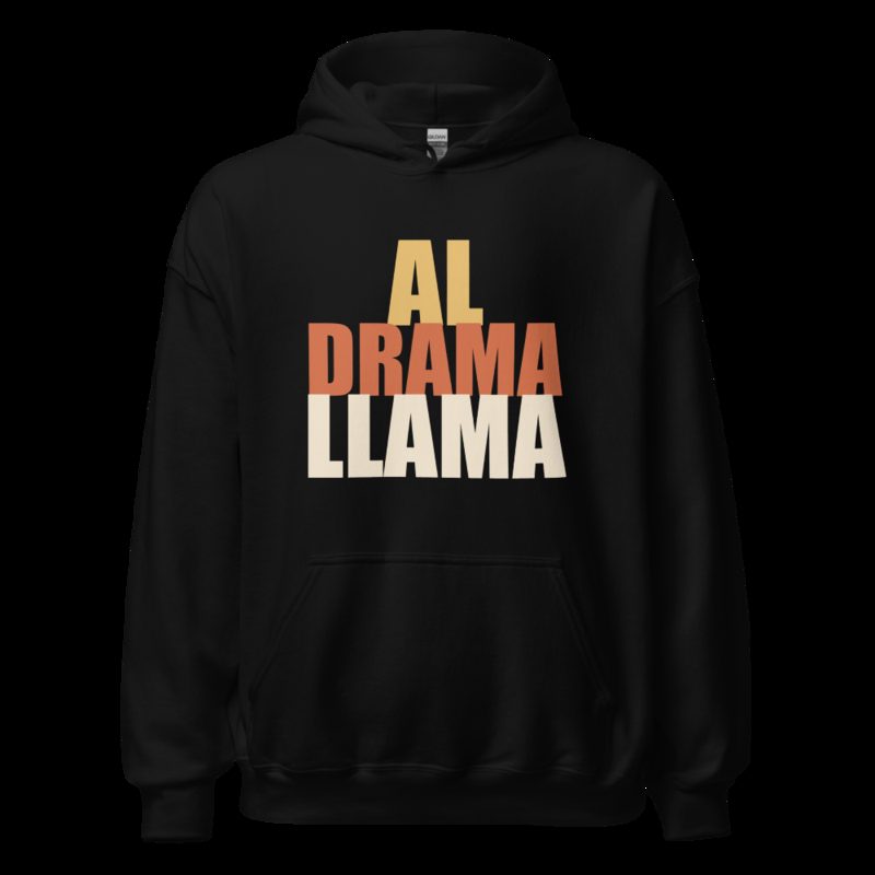 Al Drama Llama Stacked Hoodie Black