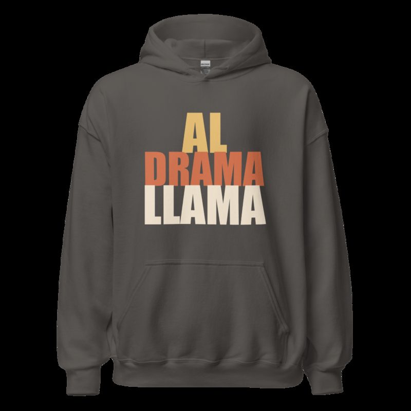 Al Drama Llama Stacked Hoodie Charcoal