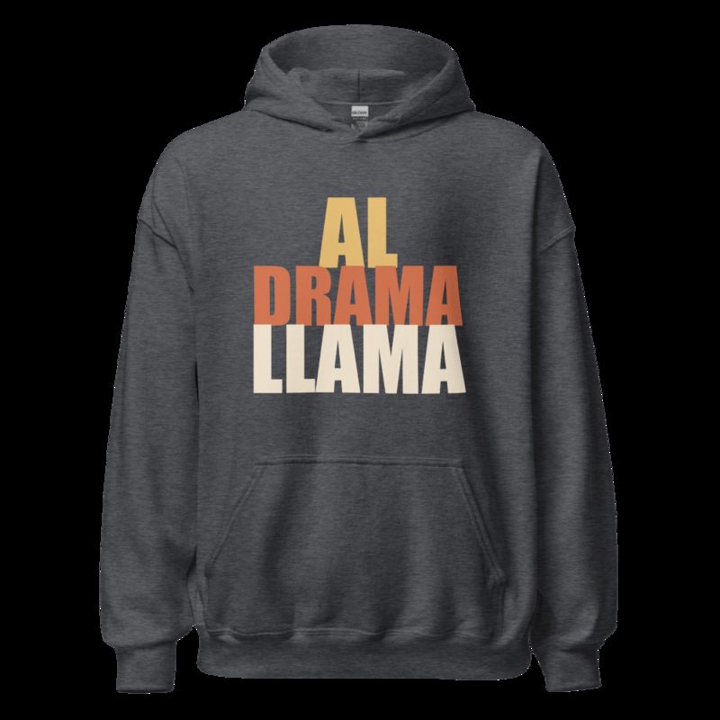 Al Drama Llama Stacked Hoodie Dark Heather
