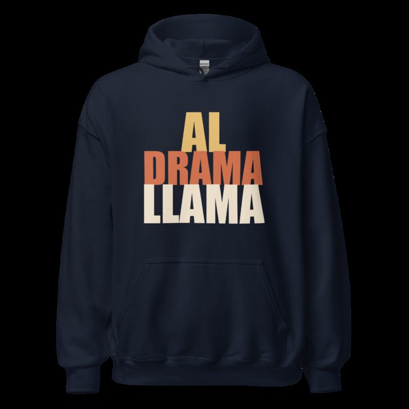 Al Drama Llama Stacked Hoodie Navy