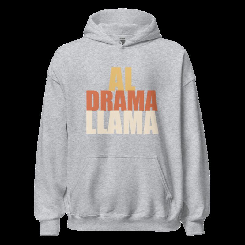 Al Drama Llama Stacked Hoodie Sport Grey