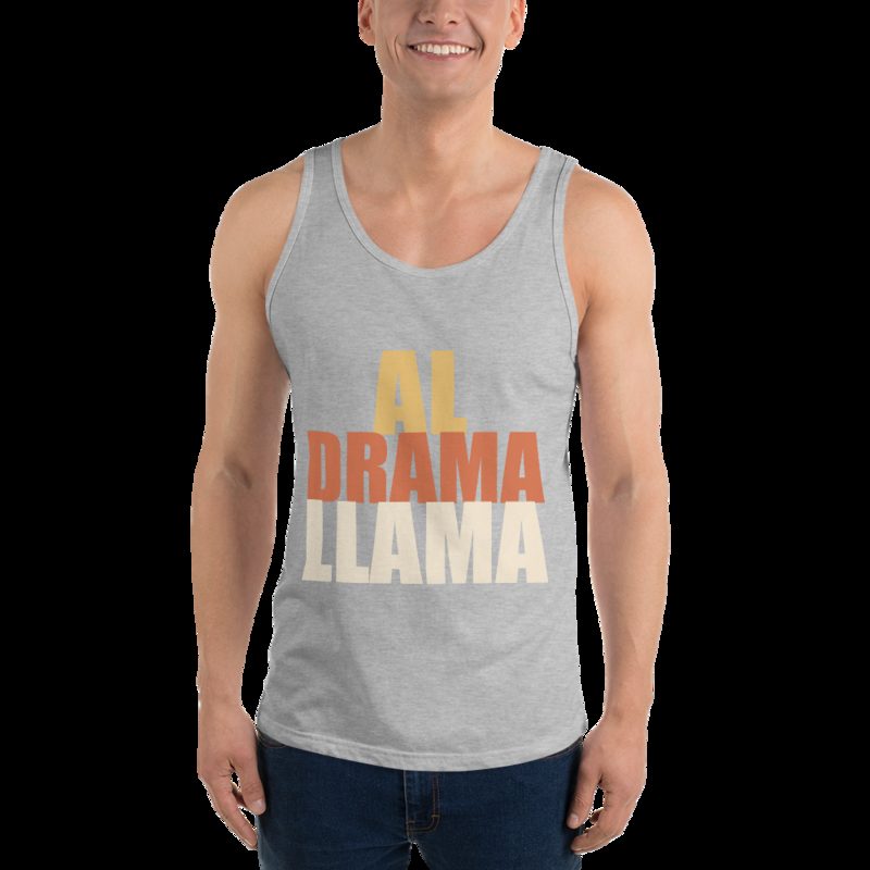 Al Drama Llama Stacked Tank Athletic Heather