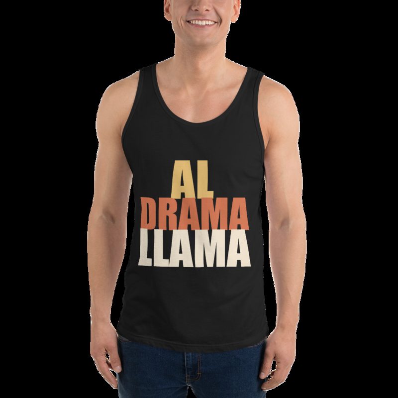 Al Drama Llama Stacked Tank Black