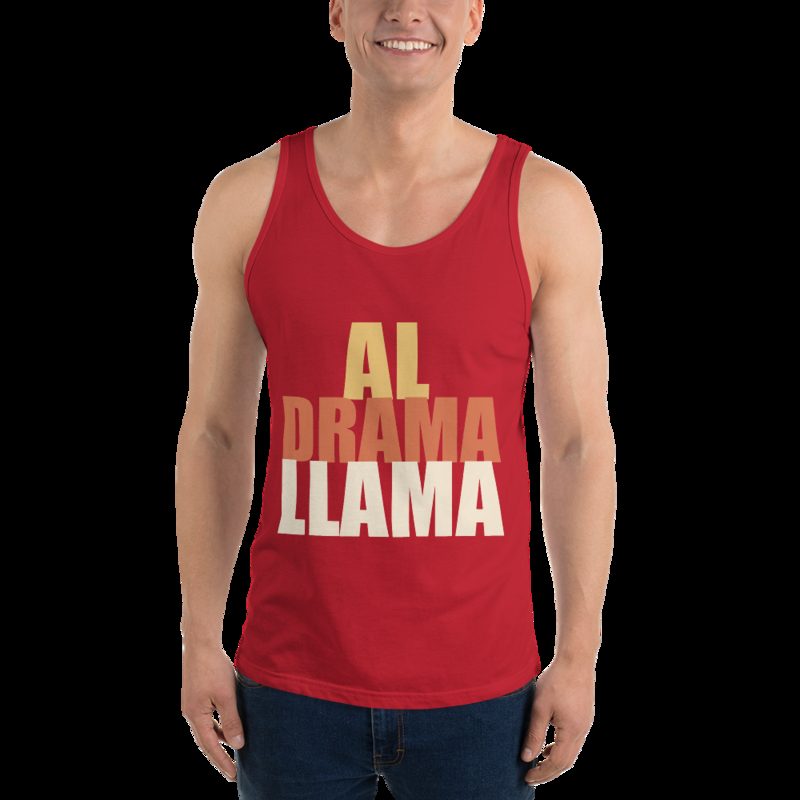 Al Drama Llama Stacked Tank Red