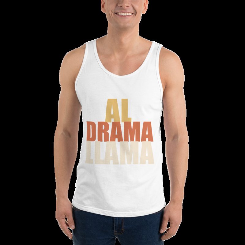 Al Drama Llama Stacked Tank White