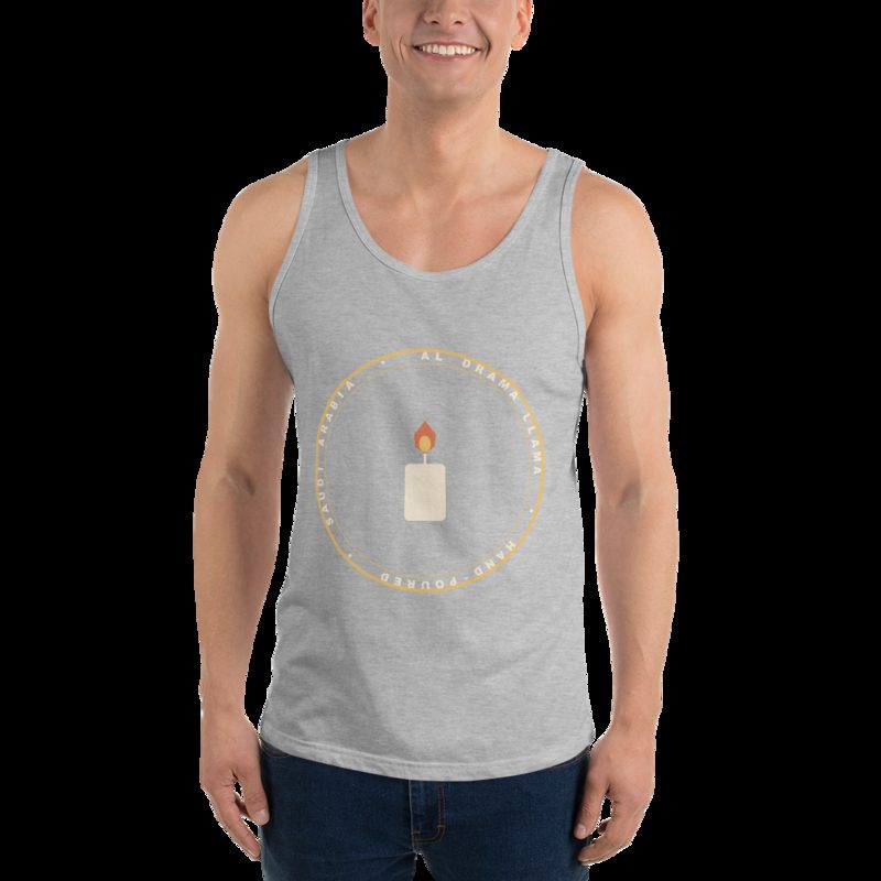 Al Drama Llama Badge Tank Athletic Heather