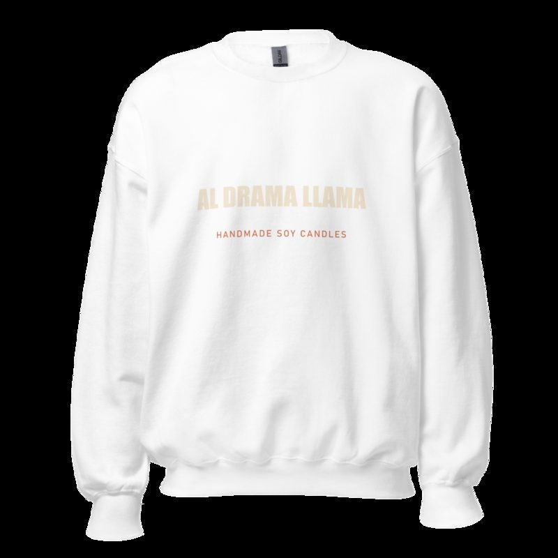 Al Drama Llama Wordmark Sweatshirt White