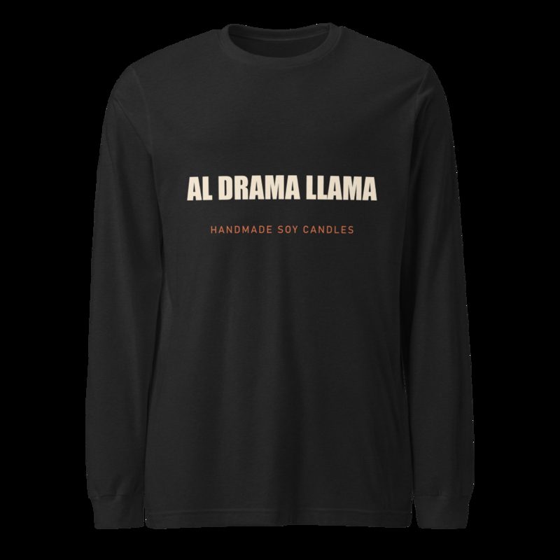 Al Drama Llama Wordmark Long Sleeve Tee Black Heather