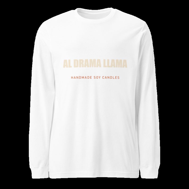 Al Drama Llama Wordmark Long Sleeve Tee White