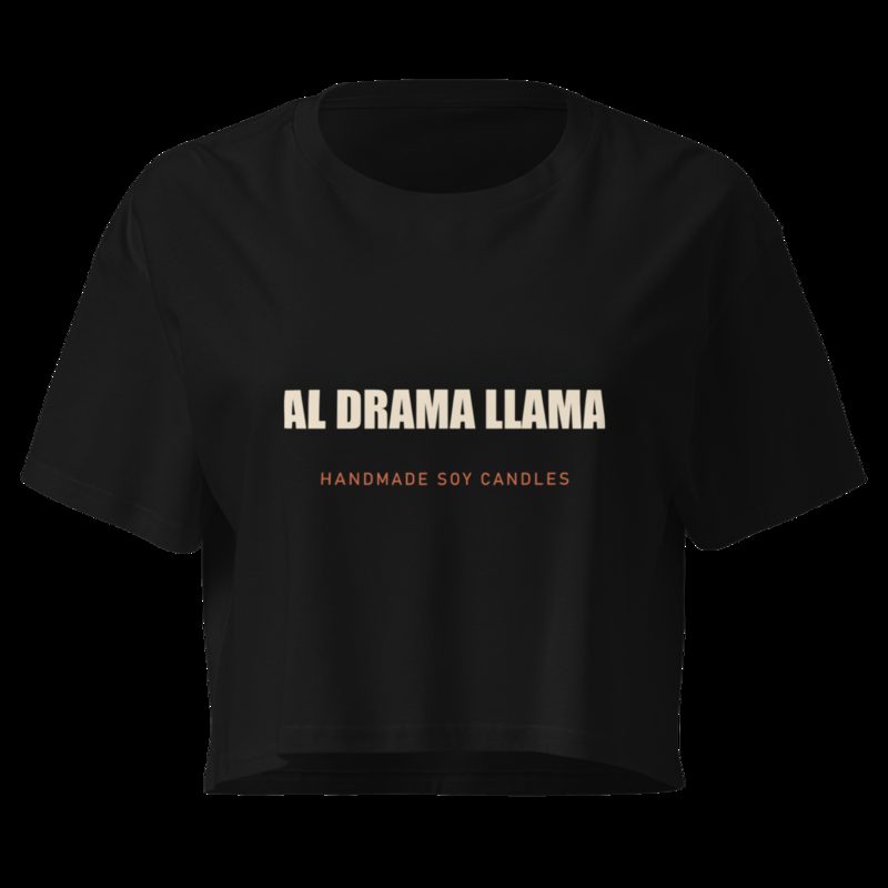 Al Drama Llama Wordmark Crop Top Black