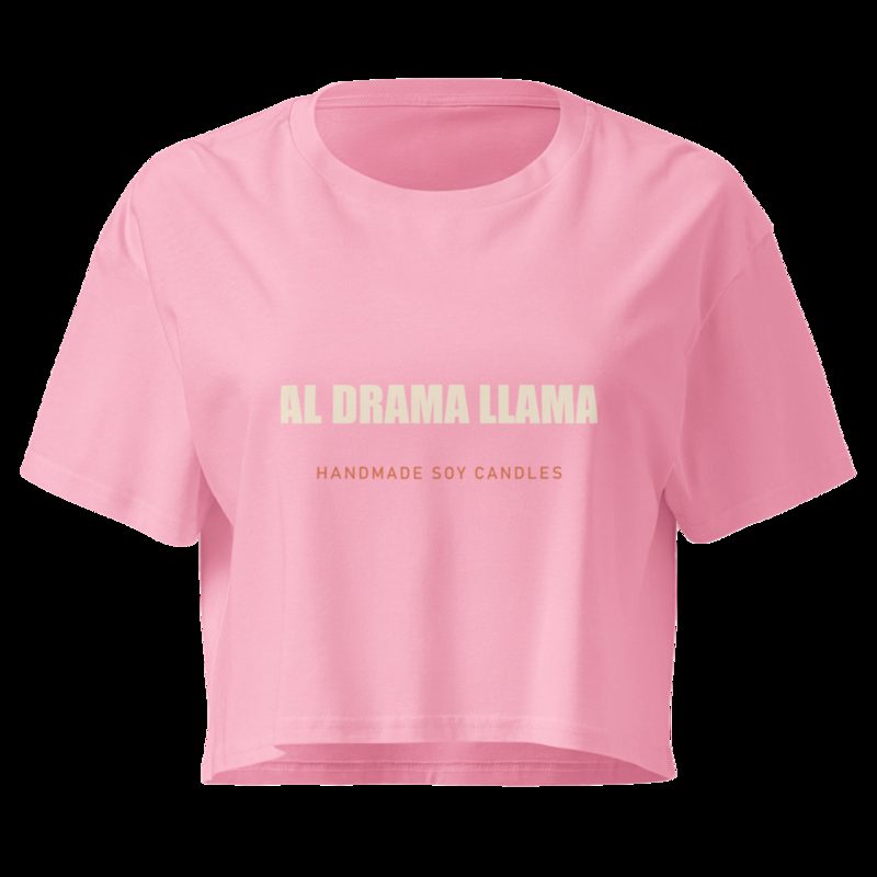 Al Drama Llama Wordmark Crop Top Bubblegum
