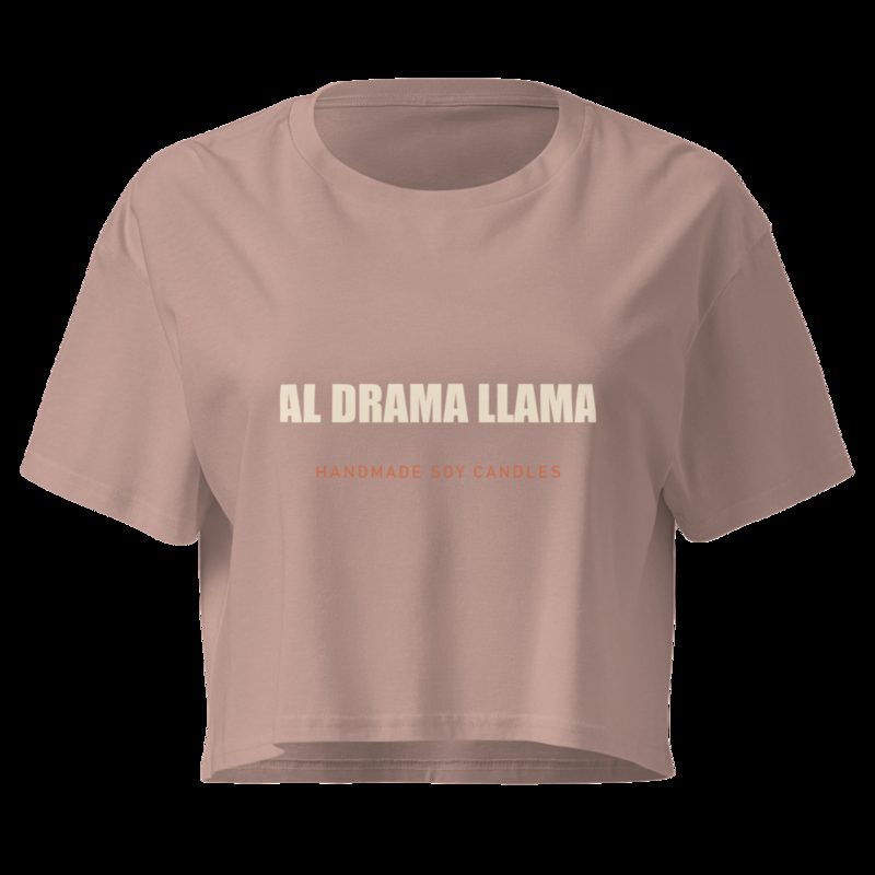 Al Drama Llama Wordmark Crop Top Hazy Pink