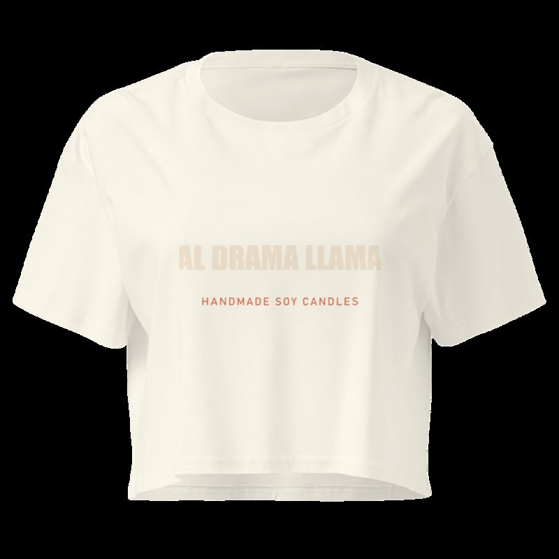 Al Drama Llama Wordmark Crop Top Natural