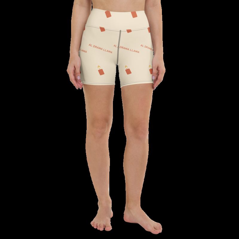 Al Drama Llama Candles Yoga Shorts White