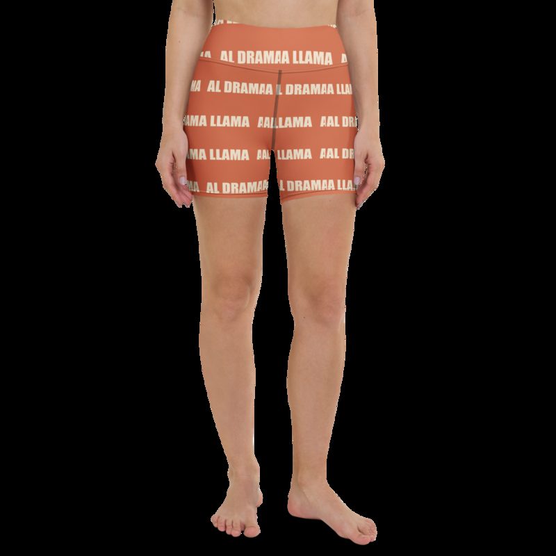 Al Drama Llama Wordmark Yoga Shorts White