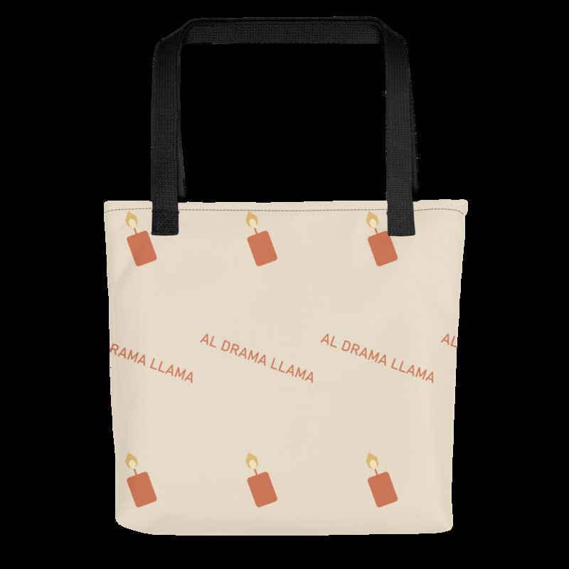 Al Drama Llama Candles Tote Bag Black