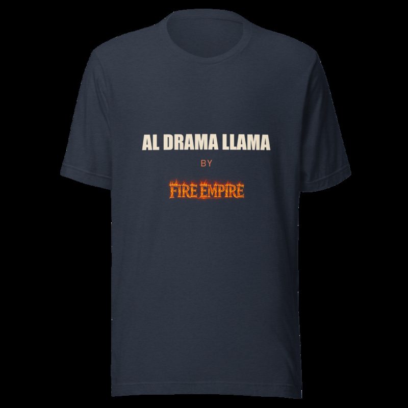 Al Drama Llama By Fire Empire Tee Heather Navy
