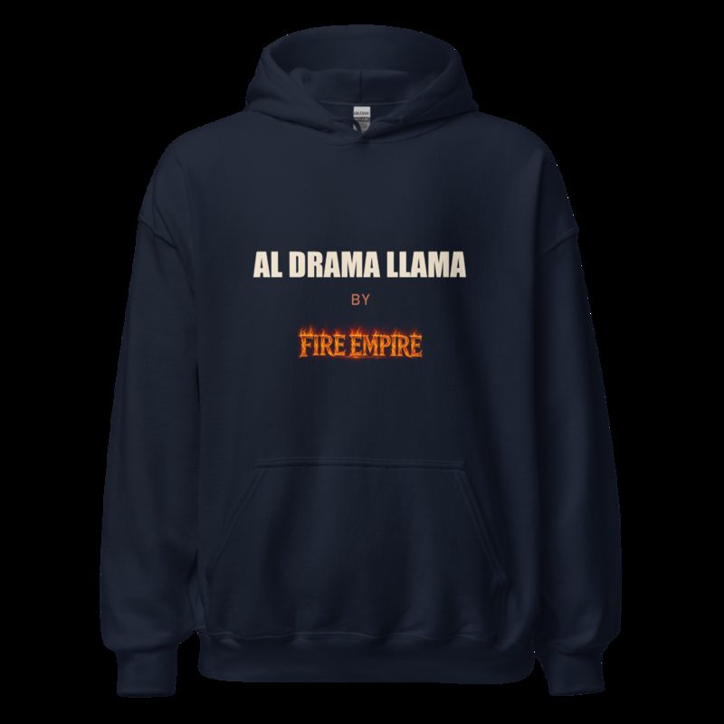 Al Drama Llama By Fire Empire Hoodie Navy